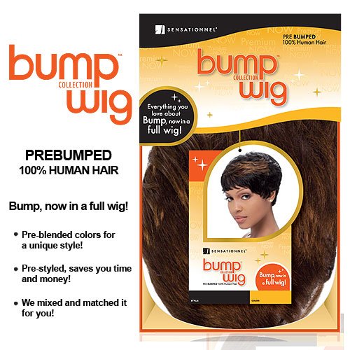 Sensationnel Bump Human Hair Wig - Fab Fringe - Off Black 1B