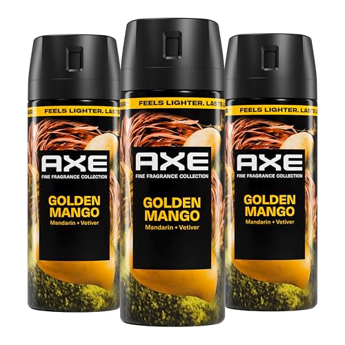 Men's Tropical Mango Body Spray - Long-Lasting Fragrance, 3 Pack