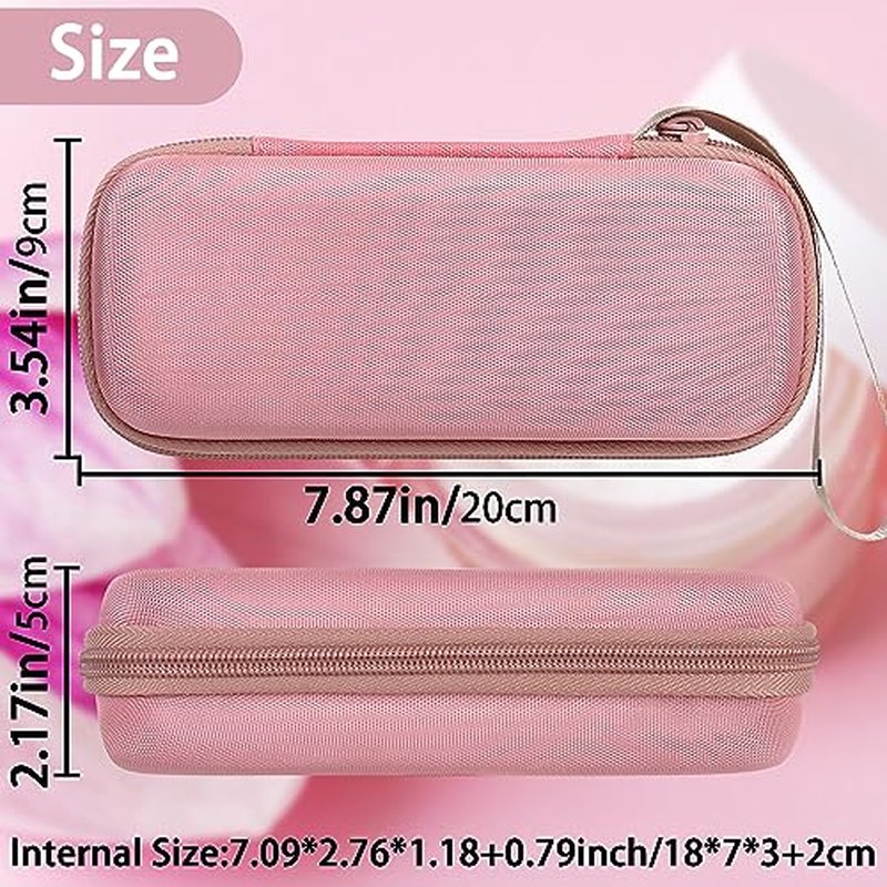 Aenllosi Hard Case Compatible with Professional Pen and Replaceable Cartridges,Holder for Electric Wireless Derma Pen(Rose Pink,Case Only)