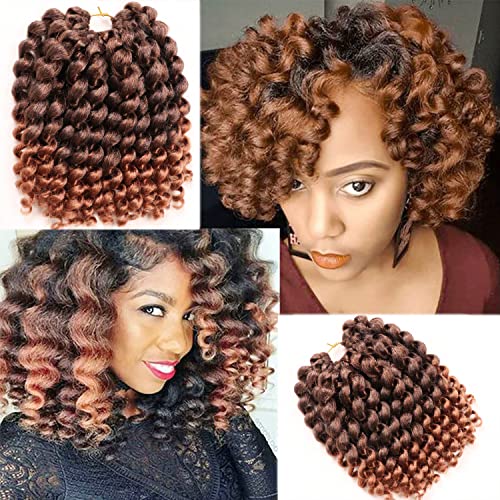 Jamaican Bounce Crochet Hair 4Packs 10 Inch Wand Curl for Black Women - T1B-30# Variation of THIS listing
