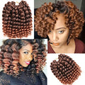 Jamaican Bounce Crochet Hair 4Packs 10 Inch Wand Curl for Black Women - T1B-30# Variation of THIS listing