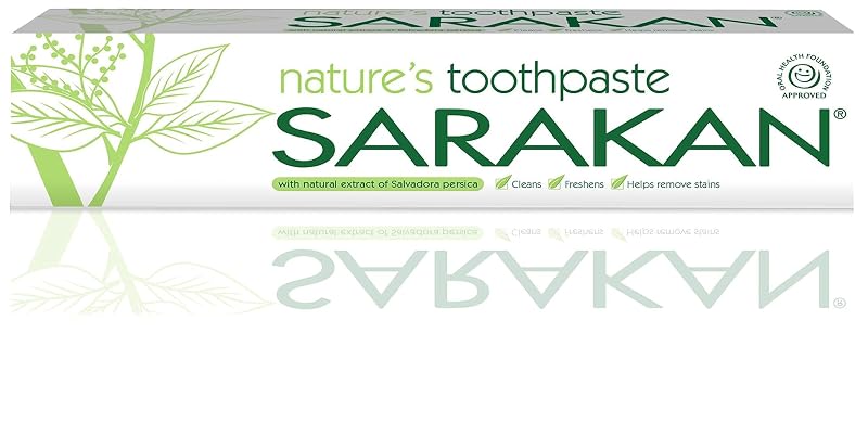 Sarakan Fluoride-Free Toothpaste – Pack of 3, Vegan, Unsweetened, Salvadora Persica