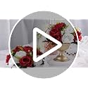 Sziqiqi Red & White Silk Kissing Ball Flowers - 10 Pcs Wedding Centerpieces