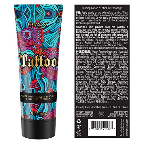 Onyx Tanning Bed Lotion Bronzer & Accelerator with Fade Protection 6.76 Fl Oz - Original