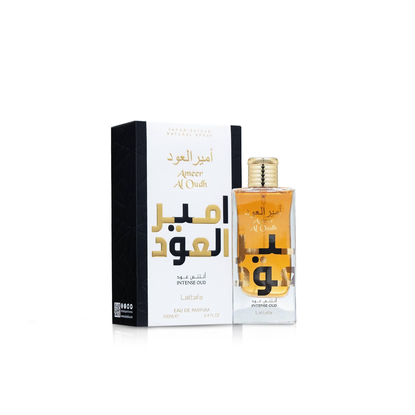 Lattafa Ameer Al Oud Intense Oud for Unisex Eau de Parfum Spray, 3.4 Ounce