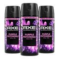 Axe Purple Patchouli Body Spray - Long-Lasting Fragrance, 3 Pack