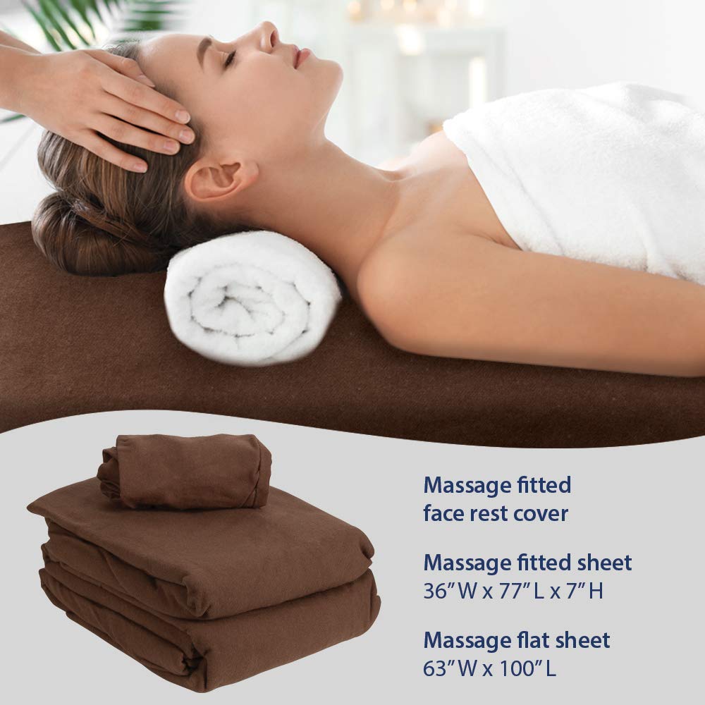Premium Designer Flannel Massage Sheet Set - 3-Piece, Island Tranquility for Massage Tables