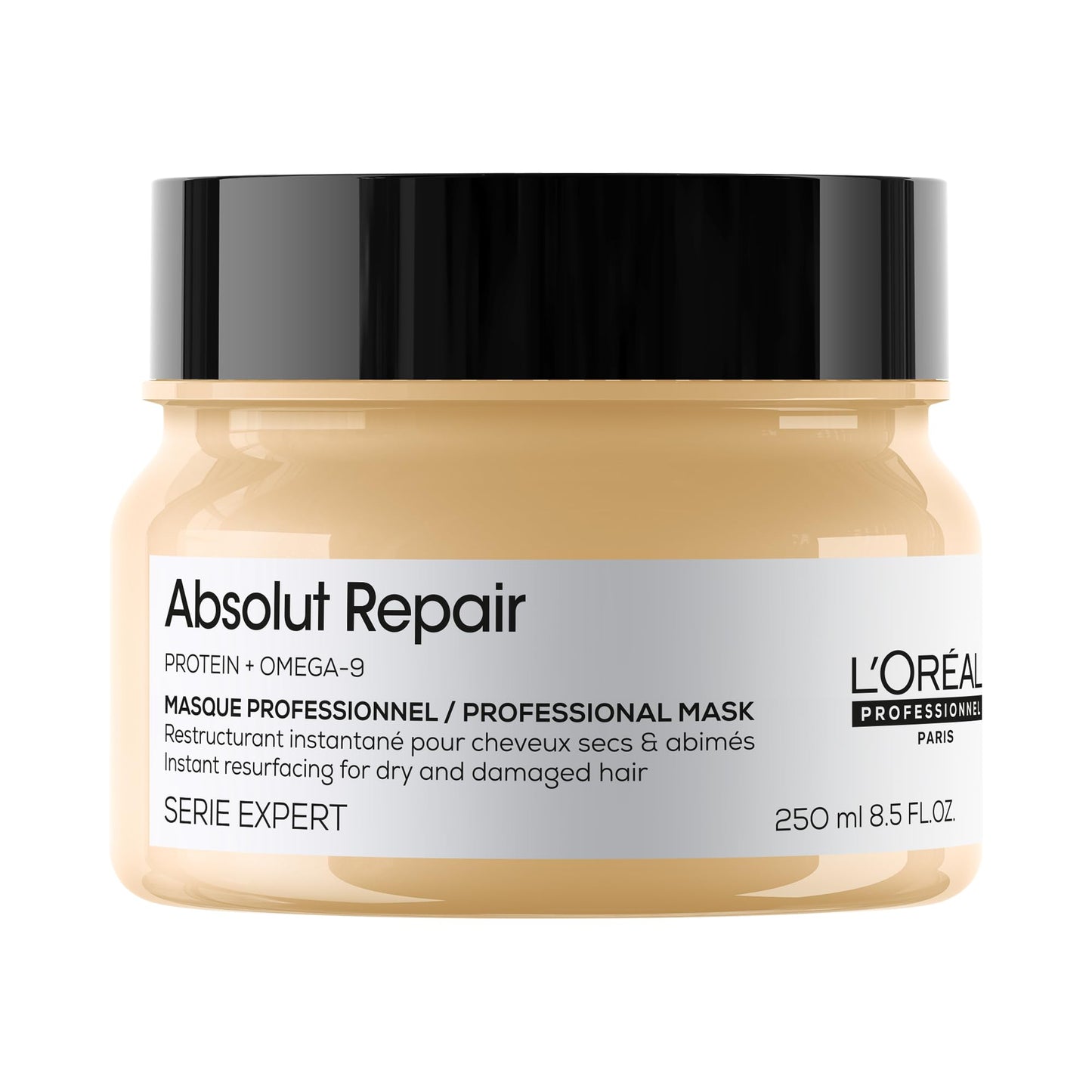 L'Oréal Professionnel Paris Absolut Repair Hair Mask - Protein Hair Treatment For Deep Nourishment, Hydrates, Repairs Damage & Adds Shine For Dry & Damaged Hair