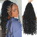 Black Passion Twist Crochet Hair 20 Inch - 8 Packs Mini Yanky Senegalese Locs