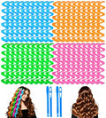 40 Pcs Heatless Wave Curlers for Long Hair - 21.65 Inch Styling Set with Hooks