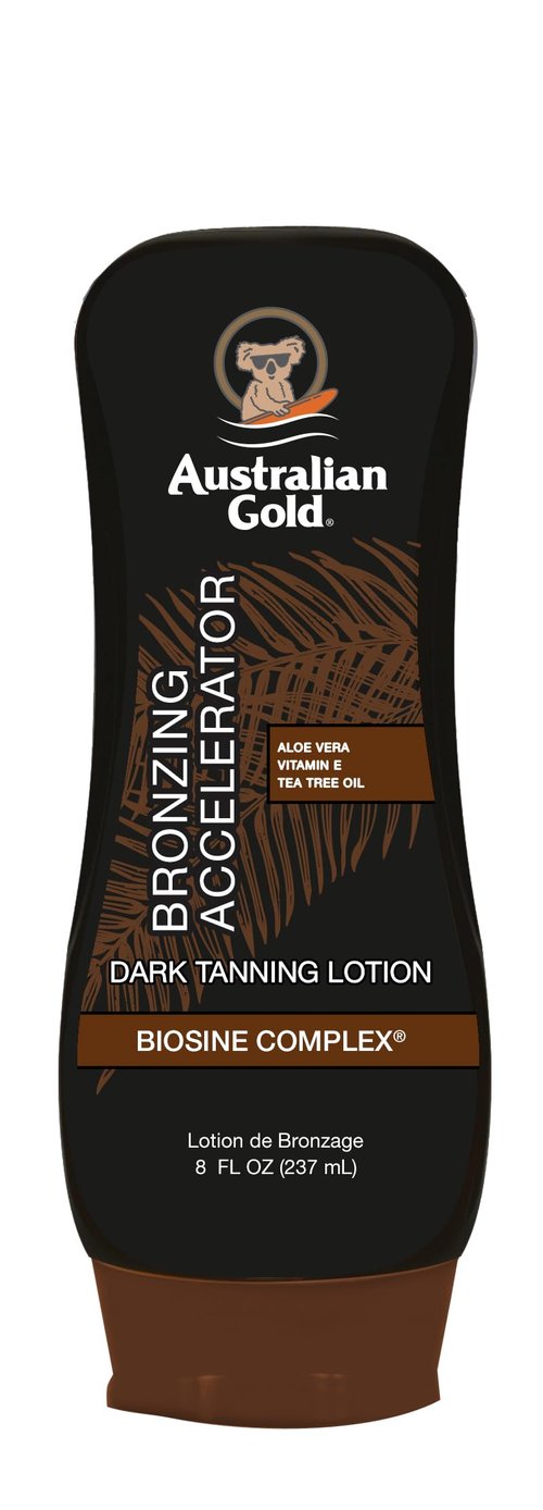 Australian Gold Dark Tanning Accelerator Lotion With Bronzer, 8 Ounce, New Package Same Formula