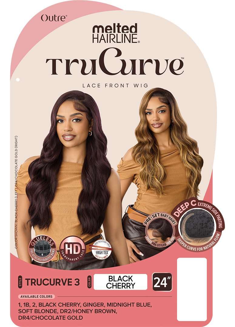 Outre TruCurve Melted Hairline Lace Front Wig - Jet Black 1 (Variation: JET BLACK 1)