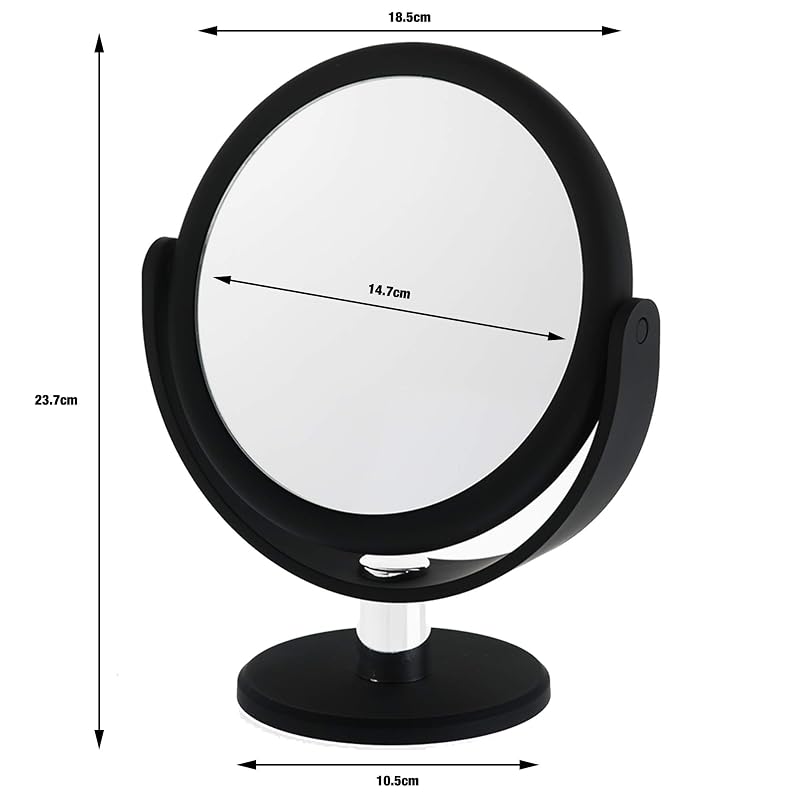 Danielle Soft Touch 10x Vanity Mirror, Round, Pack of 2 – 9 Inch x 6.75 Inch