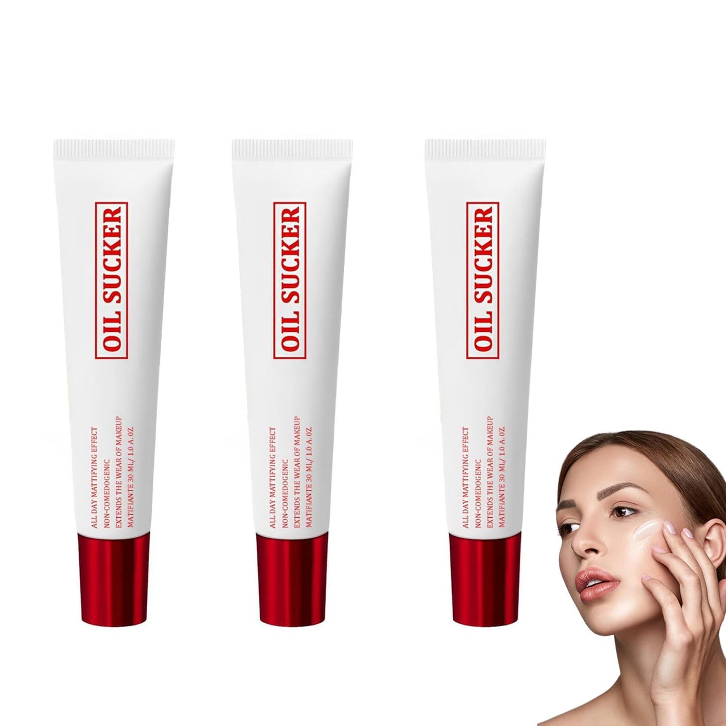 Sweat-Proof Makeup Base,Oil Sucker Extreme Mattifying Alkaline Primer,Pore Minimizing & Shine Control,Long-Lasting Oil-Free Matte Finish (3 pcs, ml)