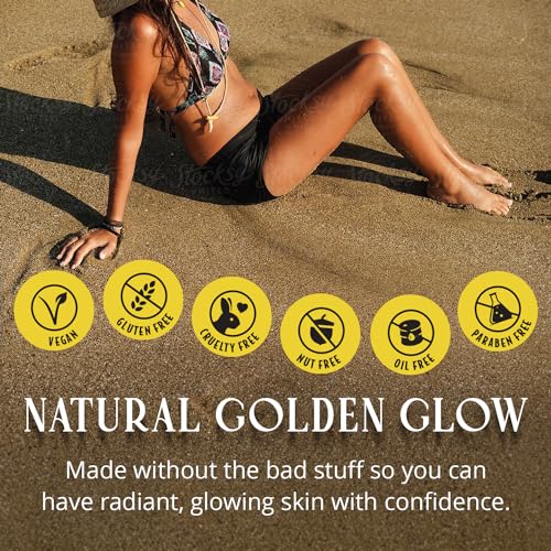 Skinerals Natural Tan Self Tanner Mousse 8 oz - Organic, Streak-Free Quick-Dry Face & Body (Natural Tan)