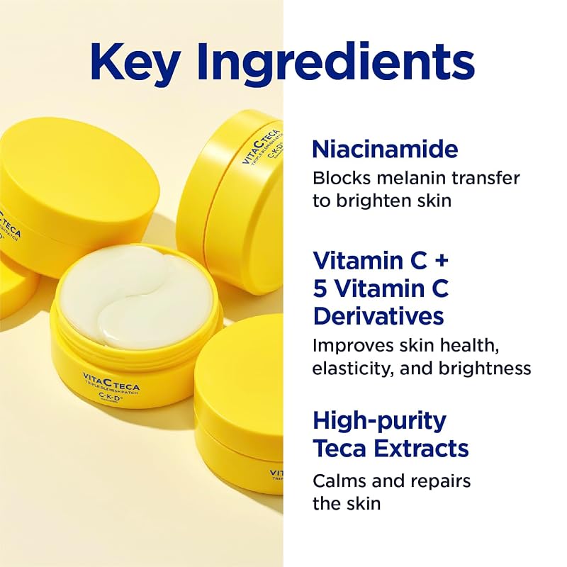 Vitamin C TECA Blemish Under Eye Gel Patches, 60 Count