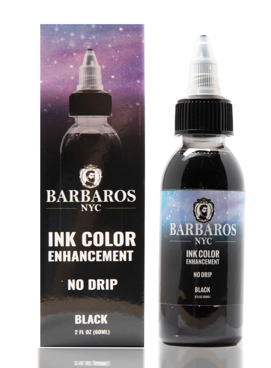 Enhancement Color Ink | Hair Enhancer For Hair & Beard Lineup | Water Resistant Hairline Filler Spray | Barber Beard Liner For Thicker & Fuller Hairstyling (Brown/Black, 2 oz)