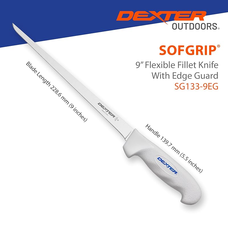 Dexter Outdoors 9" Flexible Fillet Knife with SOFGRIP & Edge Guard - Variation: 9" Flexible