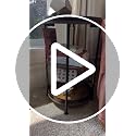 Dulcii Rustic Brown Round Side Table with 3 Storage Shelves - Classic Variation