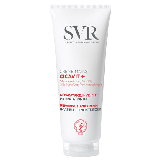 SVR Cicavit+ Hand Cream With Glycerin, Prebiotic & Coconut Oil. 8hr Protection For Extremely Dry Damaged Hands. Fragrance Free Moisturizer That Absorbs Quickly & Brings Immediate Relief. 2.5 Fl.oz.