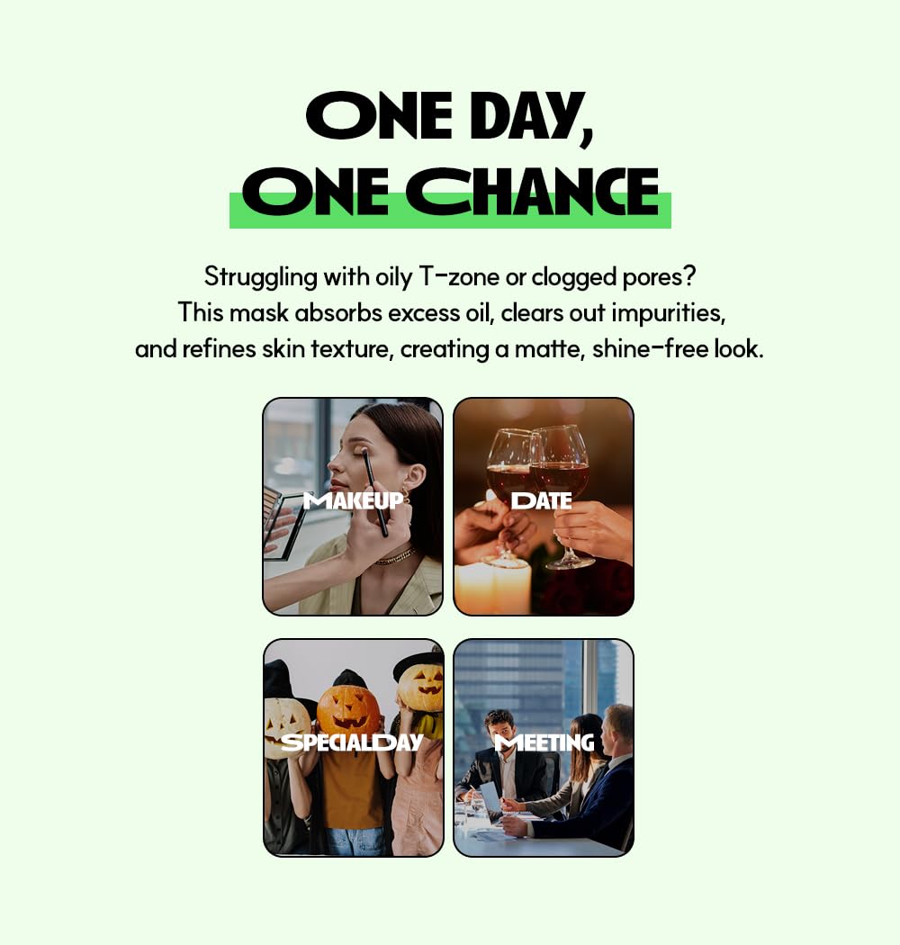 ooah seoul FLAWLESS TODAY Pore Refining Face Mask | Korean Skincare for Oily, Acne-Prone & Textured Skin | Charcoal & Perilla for Pore Tightening | 120ml 4.05fl.oz