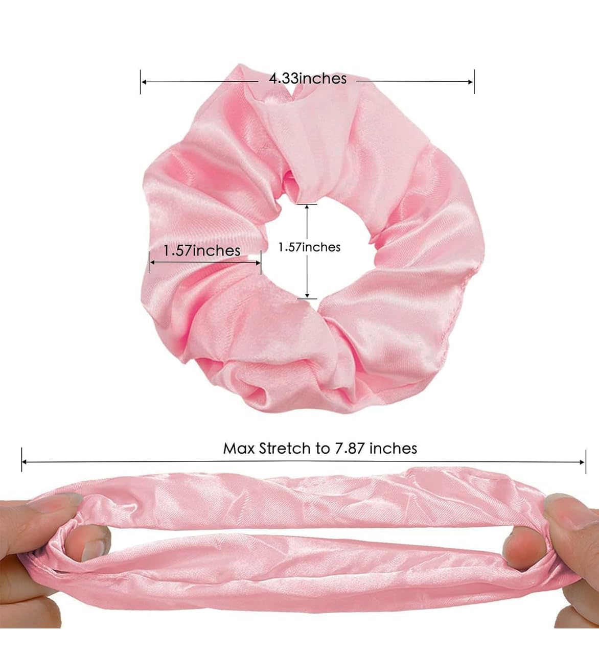 Satin Scrunchies for Women, Silk Hair Ties, Gentle on Thin & Thick Hair and Girls Mulberry Silk Hair Ties for Thick Curly & Thin Hair Soft Ponytail Holder No Damage 16 Pcs