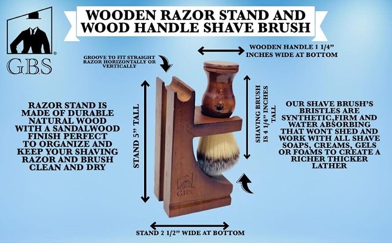 Men's Wooden Shaving Set with Razor, Brush & Strop - Professional Grooming Kit