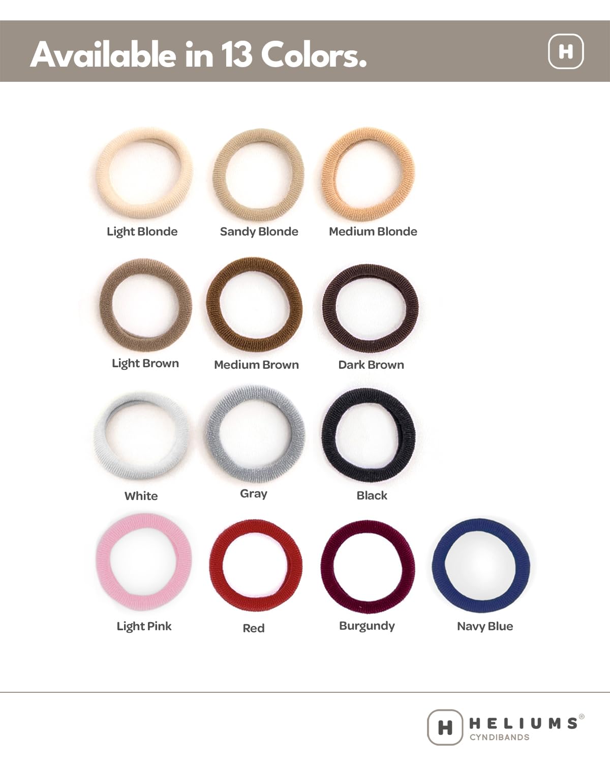 Heliums Small Soft Hair Ties - Blonde - 1 Inch Mini Nylon Bands, No Damage Ponytail Holders for Kids, Braids, and Thin Hair - 30 Count