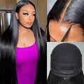 Natural Color 18in Glueless 13x6 Lace Frontal Wig, 180% Density, Pre-Plucked, With Drawstring - Miniask