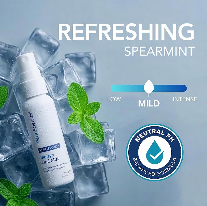 Moisyn Dry Mouth Spray Moisturizing Oral Saliva Substitute 2oz 2-Pack