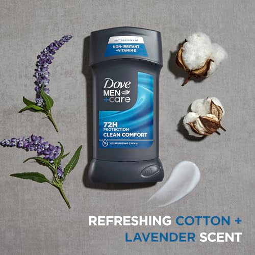 Dove Men+Care Clean Comfort Antiperspirant Deodorant Stick 2.7 oz (Pack of 4)