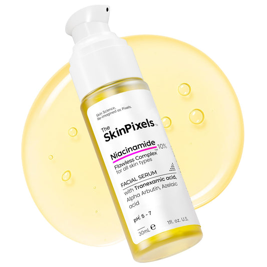 The SkinPixels 10% Niacinamide Brightening & Glow Face Serum – Reduces Dark Spots, Acne, Fine Lines & Wrinkles, Pore Minimizer, Anti-Aging with Tranexamic Acid, Alpha Arbutin & Hyaluronic Acid, 30ml