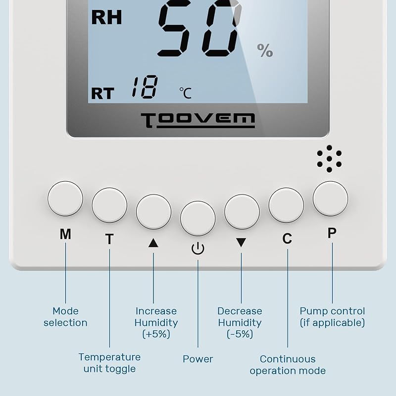 Remote Controller for Digital Humidity and Temperature - White (ARGENDON)
