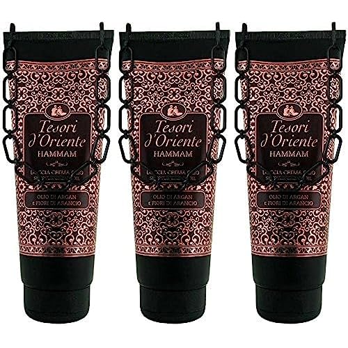 Tesori d'Oriente:"Hammam" Shower Cream Oil with Argan Oil and Orange Blossom 8.45 Fluid Ounce (250ml) Packages (Pack of 3) [ Italian Import ]