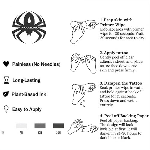 INKARTLINK Semi Permanent, 10pcs Snake Tattoo Stickers, Party Tattoo, Exquisite and Realistic, Waterproof, Interesting Tattoo Experience (Snake Tattoo Combination)