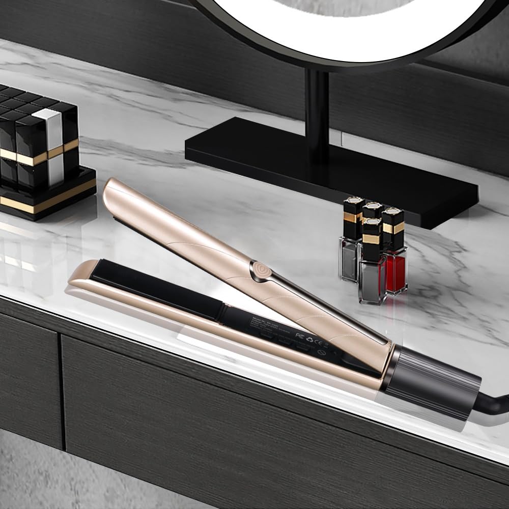 Hair Straightener Flat Iron, 2 in 1 Professional Hair Straightener and Curling Iron, 230℉-450℉ 1 Inch, Suitable for All Personal Professional Salon Hairstyles, Gift for Girls Women