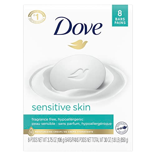 Dove Body Wash Collection with MicroMoisture and Beauty Bar with Moisturizing Cream for Sensitive Skin, 4 Count 20 oz and 3.75 Ounce (Pack of 8)