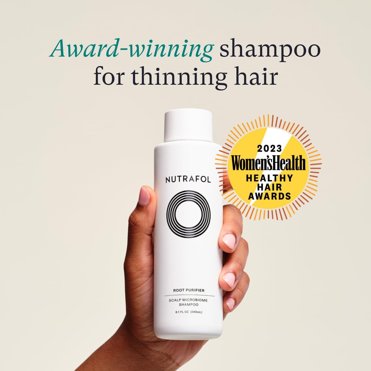 Nutrafol Shampoo, Cleanse and Hydrate Hair and Scalp, Improves Hair Volume, Strength and Texture, Physician-formulated for Thinning Hair, Color Safe, Sulfate Free - 8.1 Fl Oz Bottle