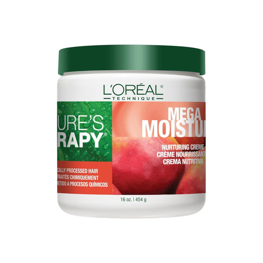 L'OREAL TECHNIQUE Nature's Therapy Mega Moisture Crème - Conditioning and Detangling Hair Cream, Softens and Adds Shine With Botanical Extracts, For All Hair Types, 16 Oz