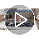 Toddler Travel Bed with Foam Rails & Storage Suitcase - Dark Blue
