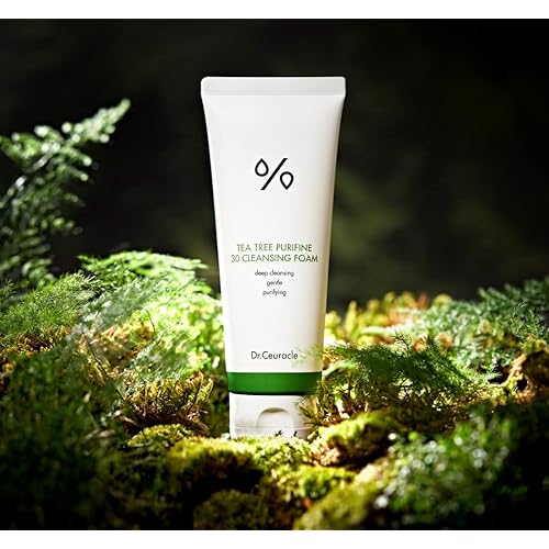 Dr.Ceuracle by leegeehaam Tea Tree Purifine Cleansing Foam (150ml / 5.07 fl. oz.) - Gel to Foam Mild Soothing Daily Cleanser with Fine Bubbles, Sebum Reducing and Hydrating for Sensitive Skin