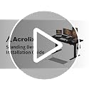 Acrolix 40x24 Electric Standing Desk with Cable Management, Rustic Brown