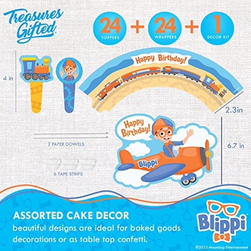 Blippi Birthday Party Supplies Set for 16 Guests - Dinnerware, Banners & Decorations - Variation 129