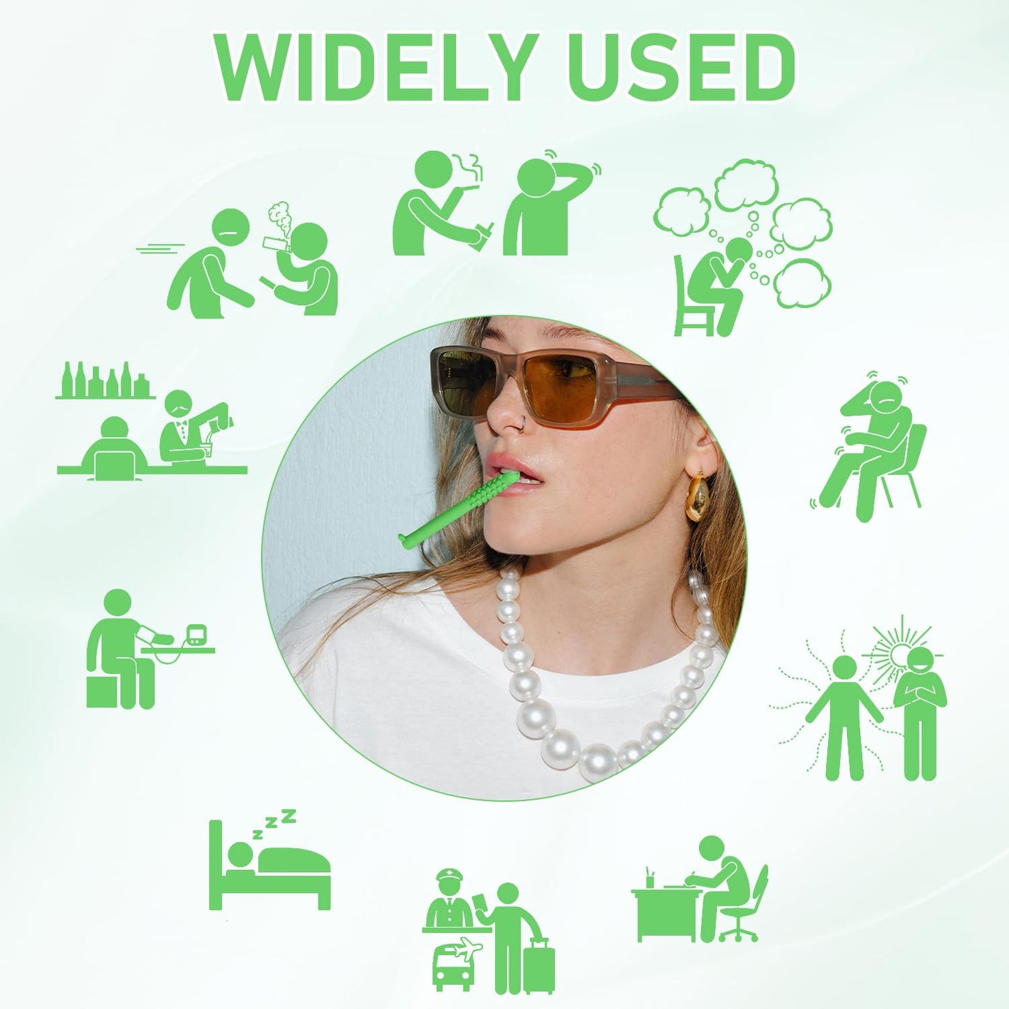 Chewable Breather Quit Smoking, Chewable Essential Oil Breath Stick, Chewable Breather Sticks, Quit Smoking Chew Sticks, Can Taken Anywhere for Focus Clear (3Pcs)