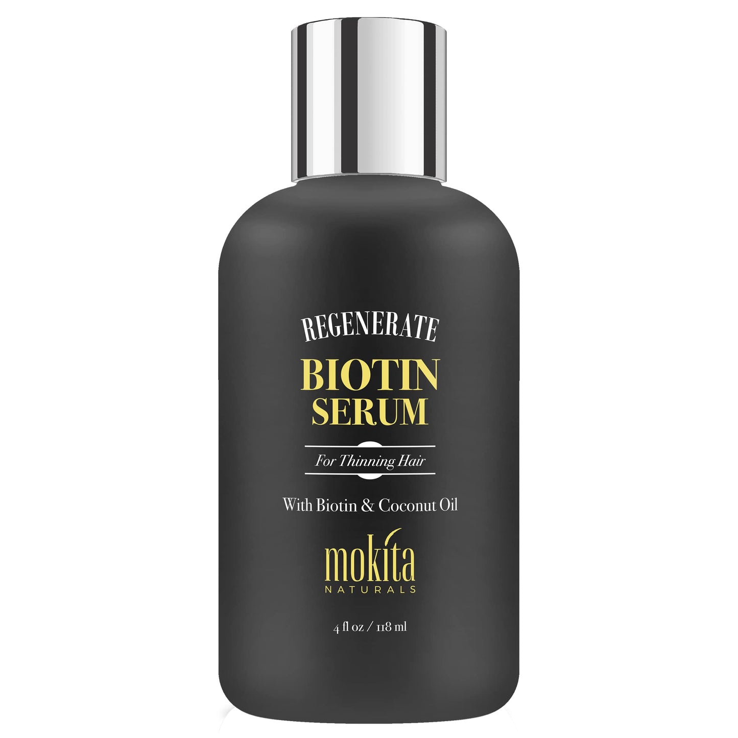 Mokita Naturals Hair Growth Serum - Unique Paraben-Free Biotin Formula for Healthy Hair Growth in Men and Women, All Hair Types - 4oz