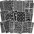 575pcs Temporary Tattoo Stencils, 20 Sheets Henna Tattoo Stencil Kit for Women Man Face Body Paint DIY Art Reusable Glitter Tattoo Stencils Pack