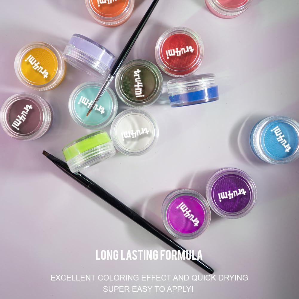-Water Activated Eyeliner -Wet Liner Makeup - Smudge Proof Face Body Paint - Skin Safe & Child Friendly - “TruLuv” Red -10g/container