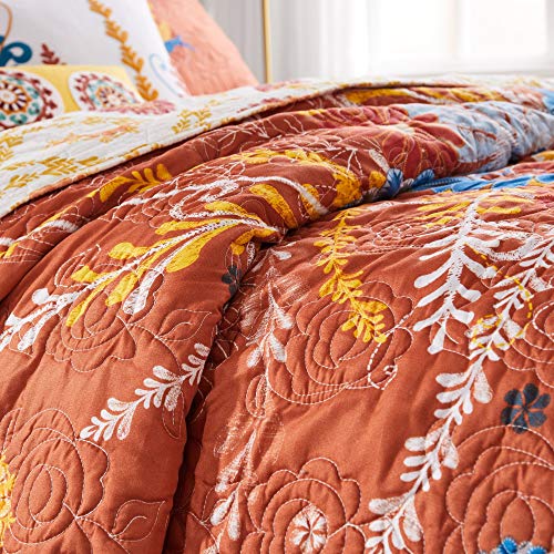 Greenland Home Barefoot Bungalow Topanga Quilt Set King Multicolor - Oversized Microfiber Cotton Bedspread