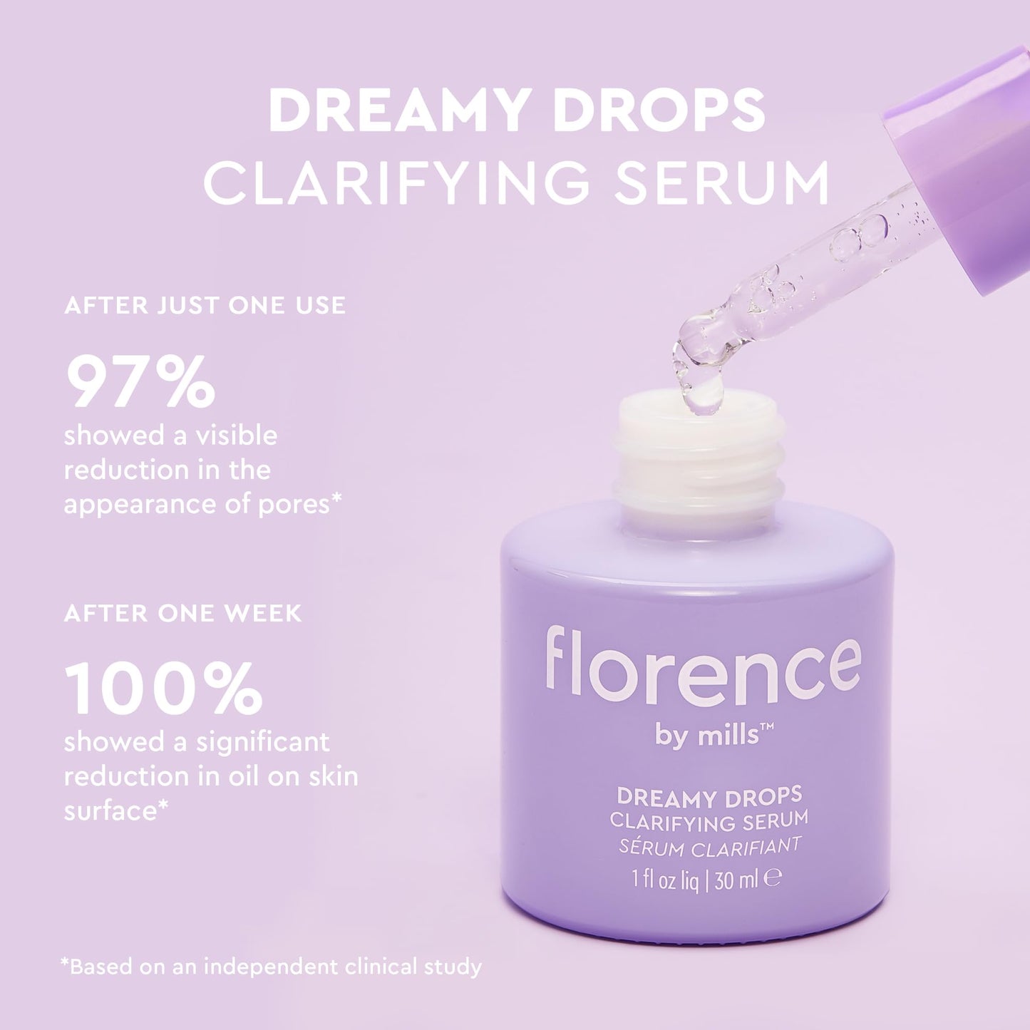 florence by mills Dreamy Drops Clarifying Serum, 1 fl oz / 30mL