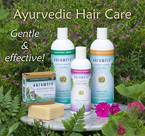 Ayurvedic Shampoo Bar with Neem & Tulsi - 4.23 Oz Pack of 3 - All-in-One Body & Hair Cleanser